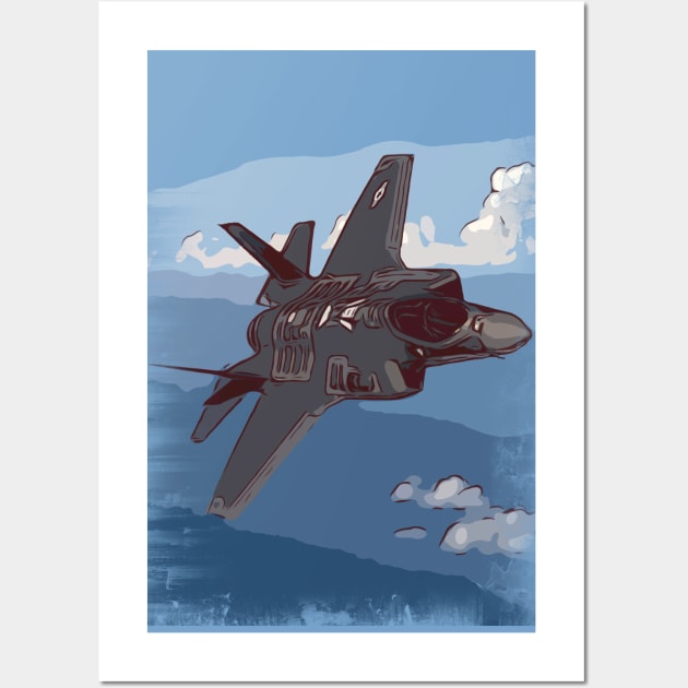 F35 Fighter Jet Wall Art by FasBytes